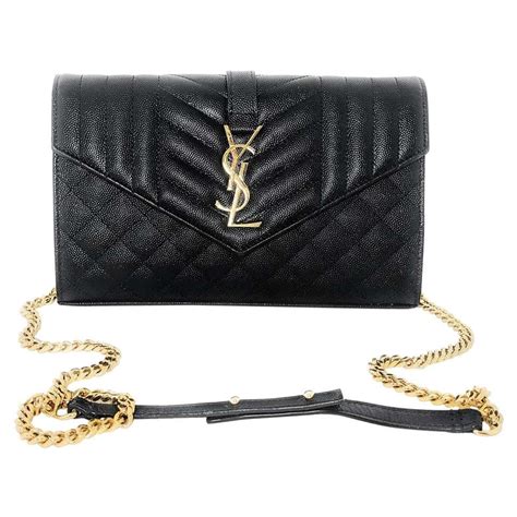 ysl bag brown wallet chain|YSL envelope wallet on chain.